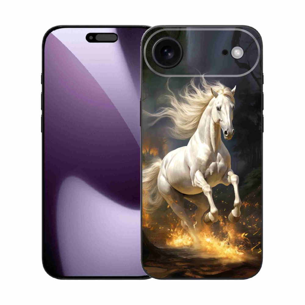 Gelový kryt mmCase na iPhone 17 Air - bílý kůň 2