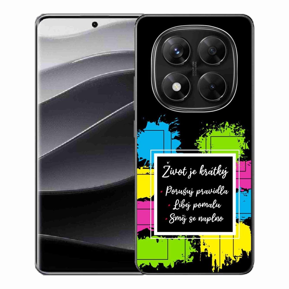 Gelový kryt mmCase na Xiaomi Redmi Note 14 Pro 5G/Poco X7 5G - citát 5 černé pozadí