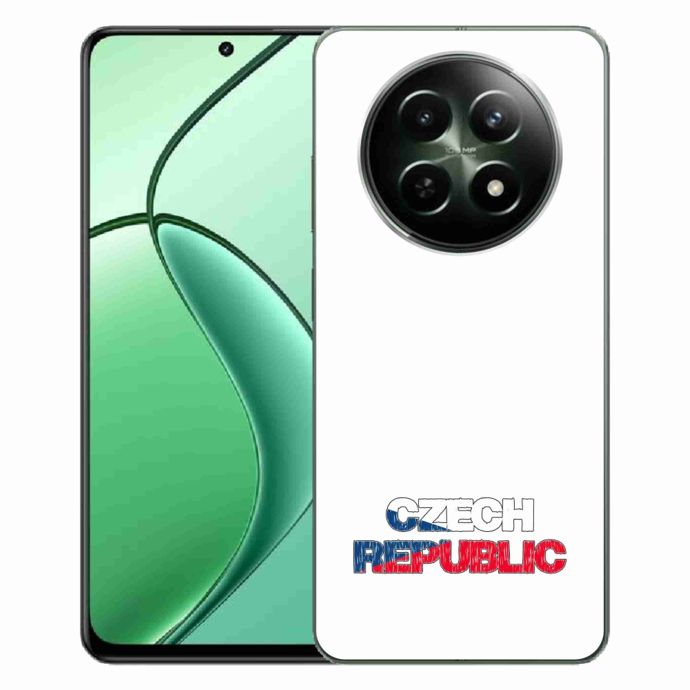 Gelový kryt mmCase na Realme 12 5G/12x 5G - Czech Republic bílé pozadí