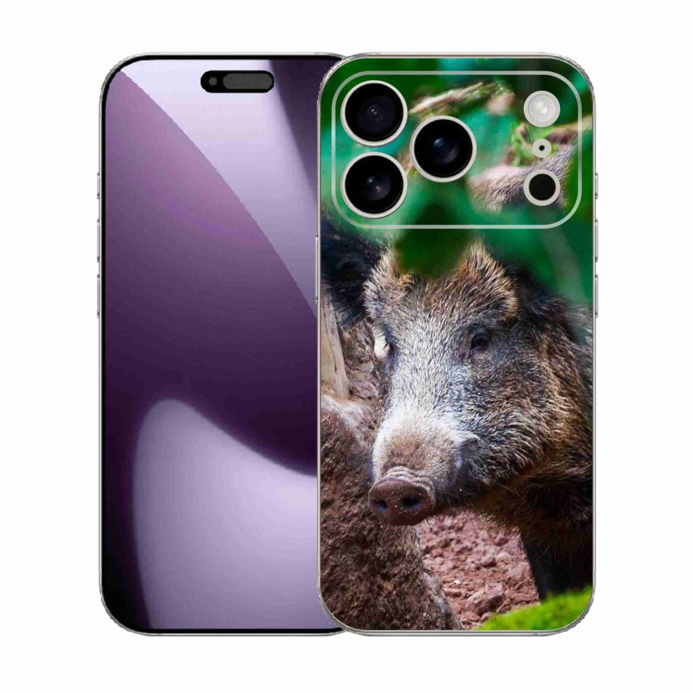 Gelový kryt mmCase na iPhone 17 Pro - divoké prase