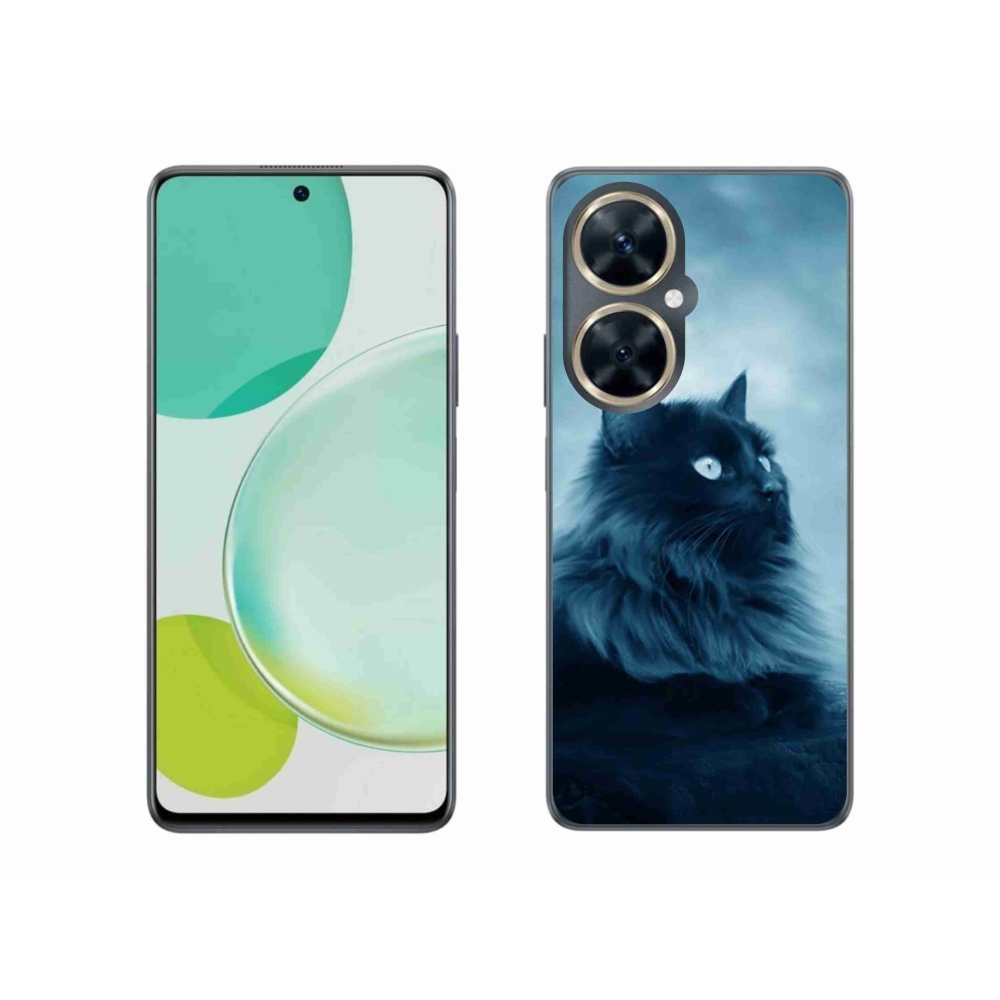 Gelový obal mmCase na Huawei Nova 11i - černá kočka 1