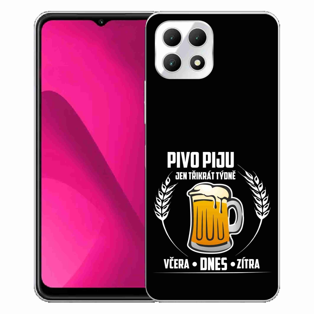 Gelový kryt mmCase na T-Mobile T Phone 2 - pivní motiv černé pozadí