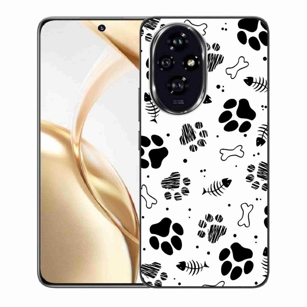 Gelový kryt mmCase na Honor 200 5G - psí tlapky 1