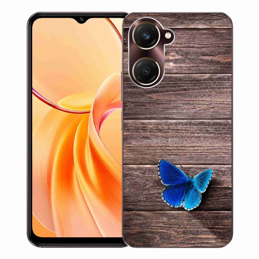 Gelový kryt mmCase na Vivo Y28s 5G - modrý motýl 1