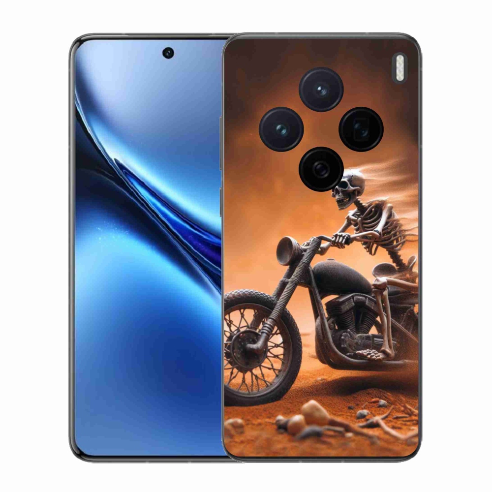 Gelový kryt mmCase na Vivo X200 5G - kostra na motorce