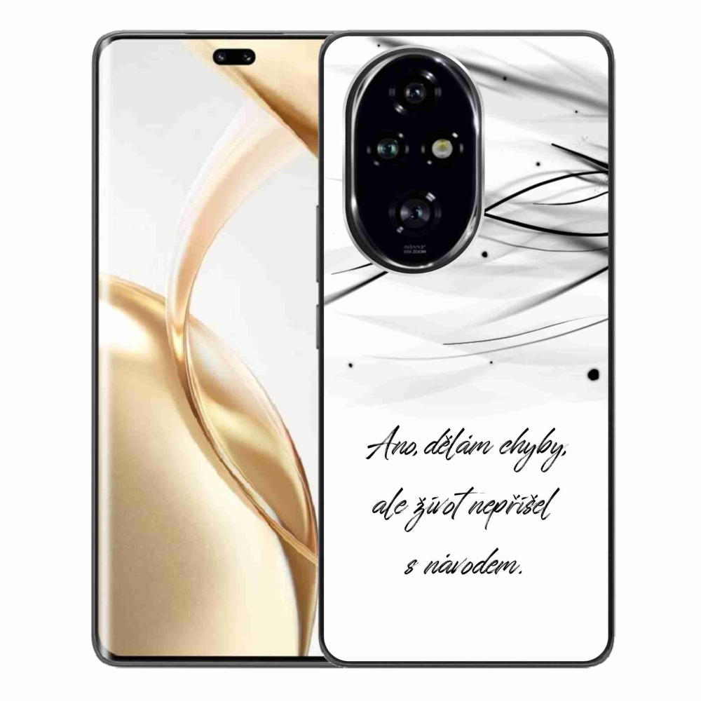 Gelový kryt mmCase na Honor 200 Pro 5G - citát bílé pozadí