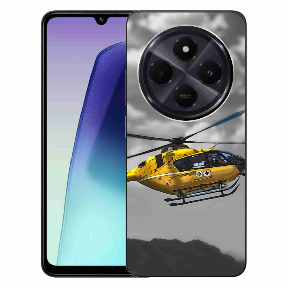 Gelový kryt mmCase na Xiaomi Redmi 14C/Poco C75 - žlutá helikoptéra