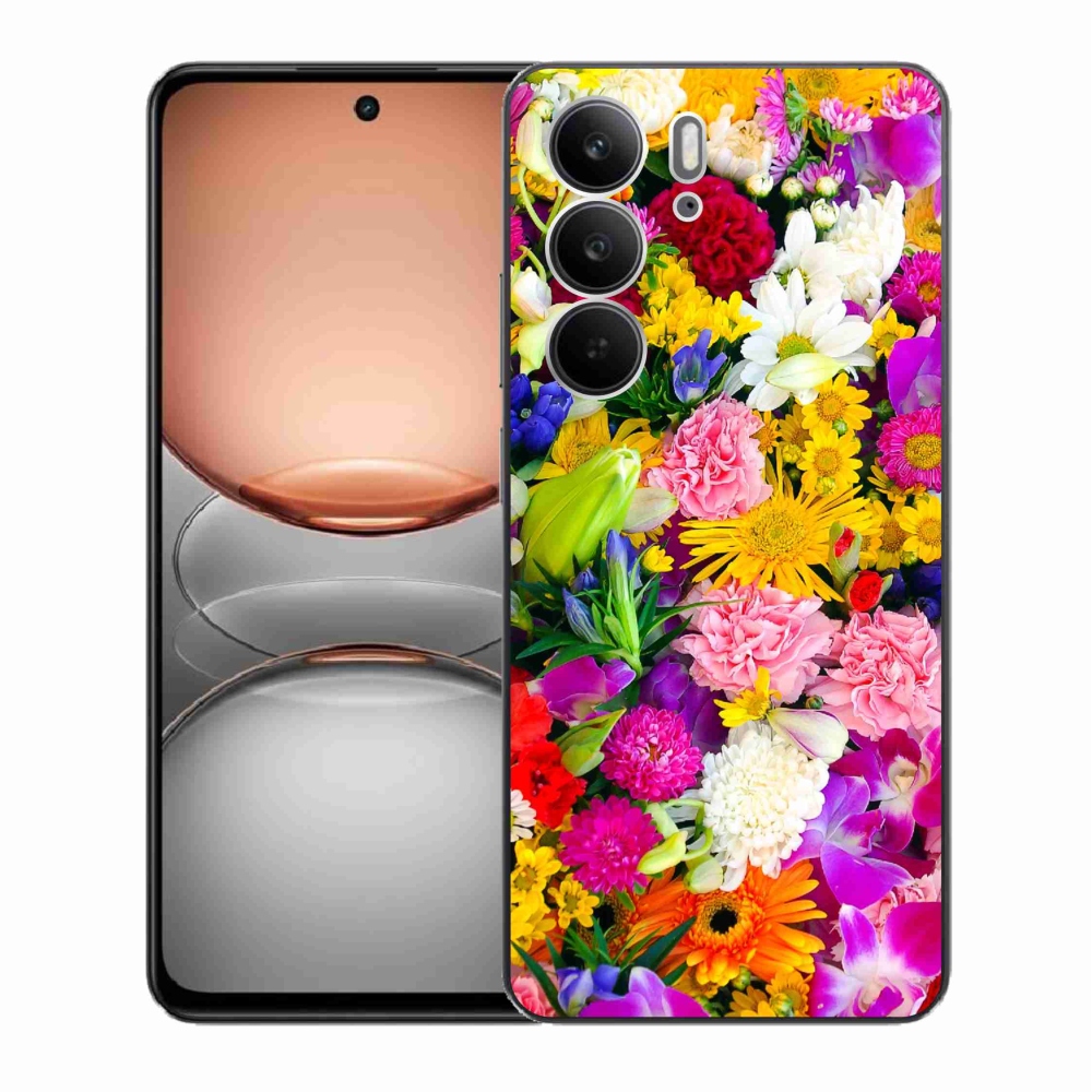 Gelový kryt mmCase na Realme C75 - květiny 12