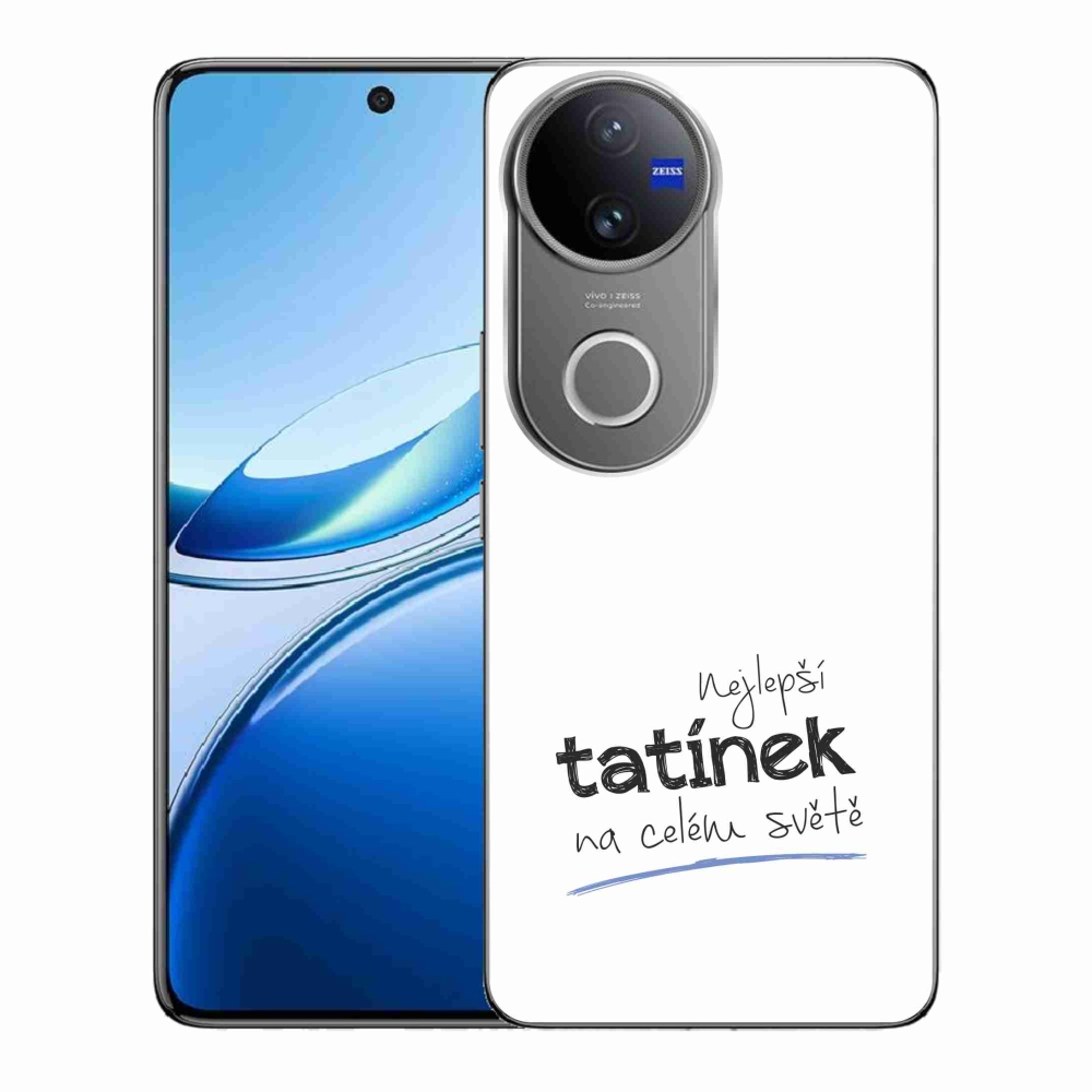 Gelový kryt mmCase na Vivo V50 5G - nejlepší tatínek 4 bílé pozadí