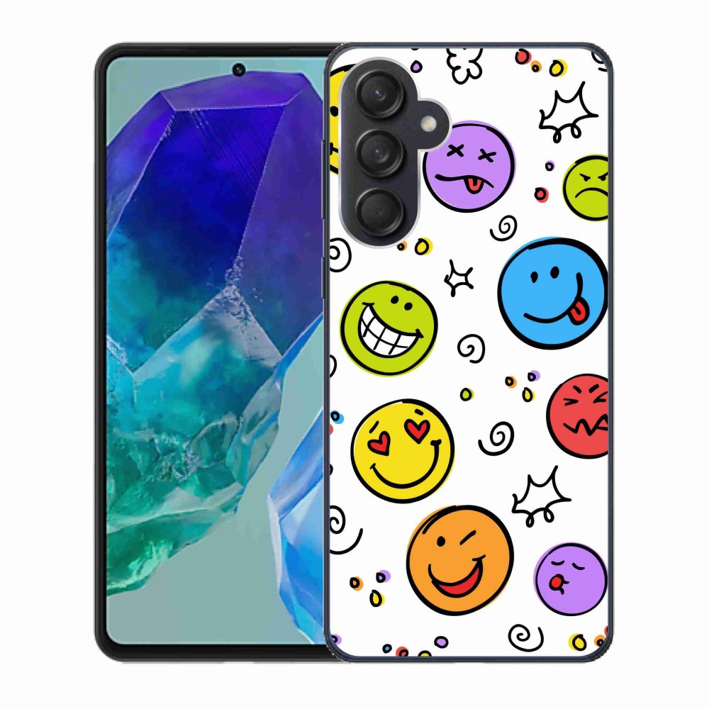 Gelový kryt mmCase na Samsung Galaxy M55 5G - smajlíci