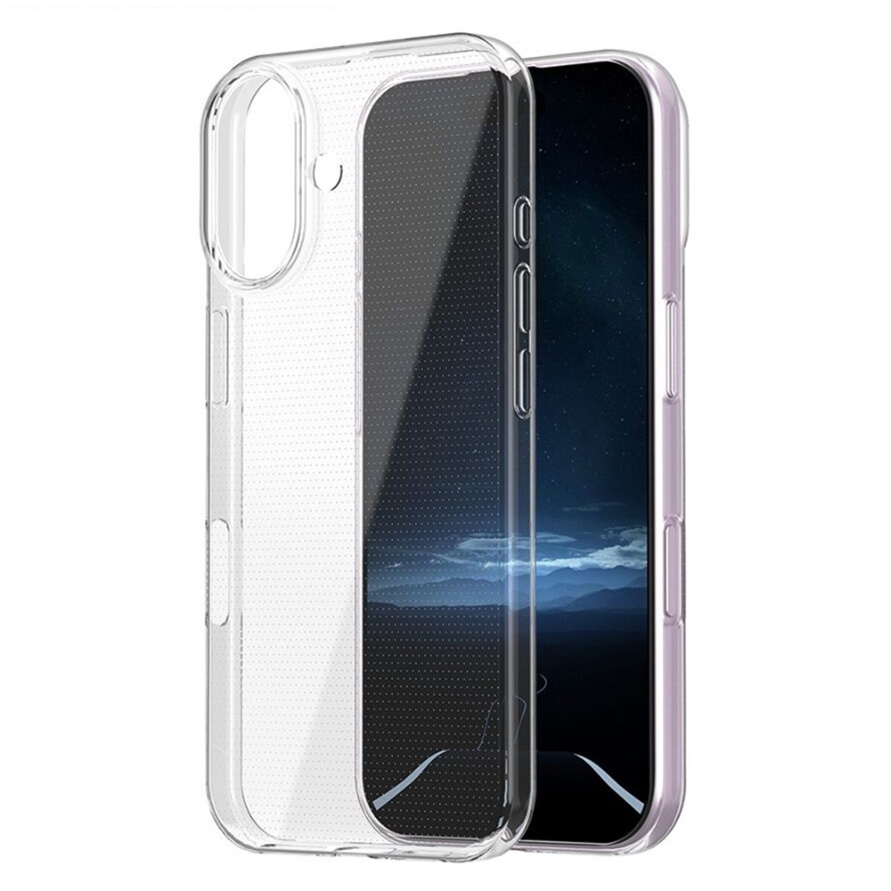 Průhledný gelový obal na iPhone 16 - průhledný