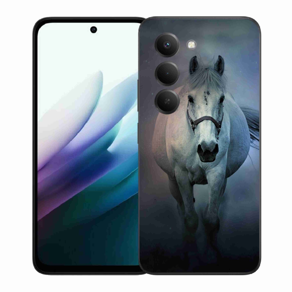 Gelový kryt mmCase na Xiaomi Redmi 15 4G/5G (171mm) - běžící bílý kůň