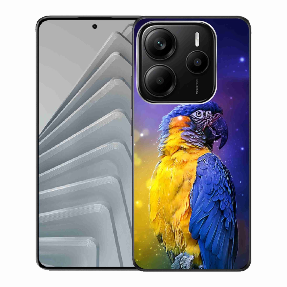 Gelový kryt mmCase na Xiaomi Redmi Note 14 5G - papoušek ara 1