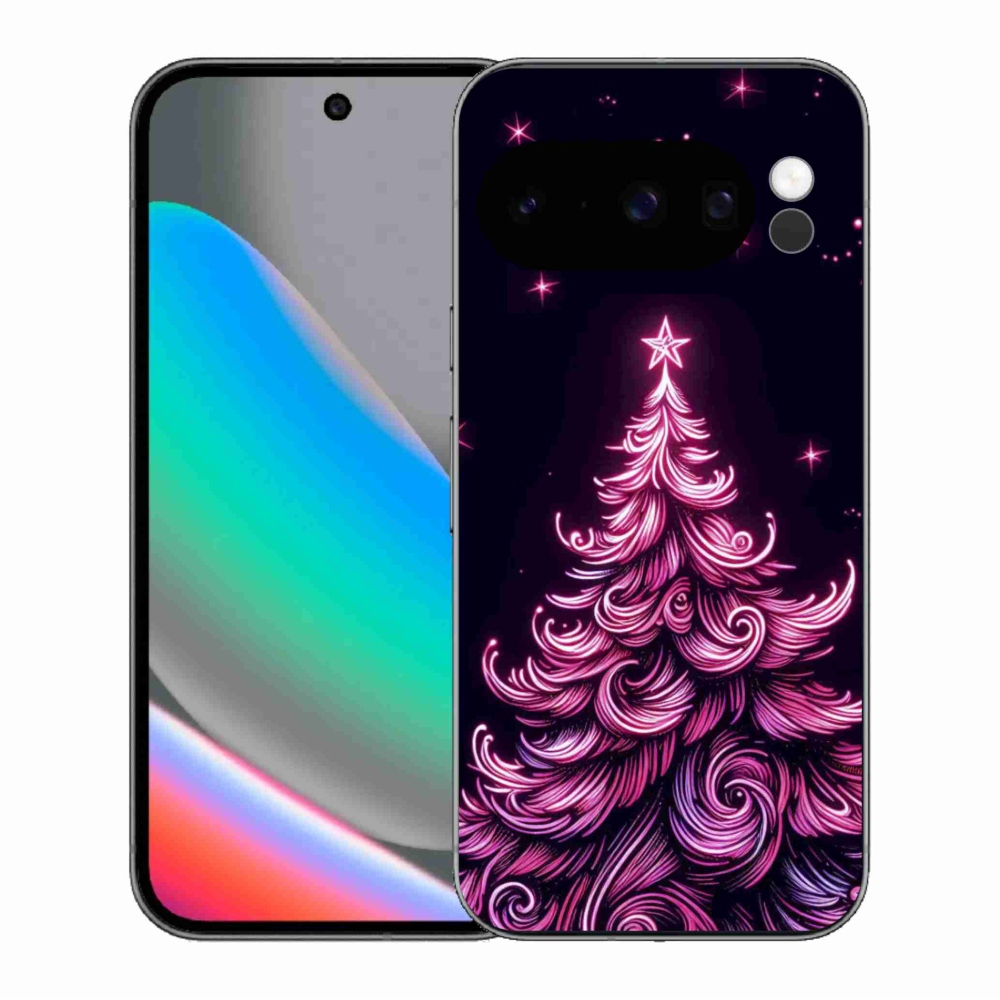 Gelový kryt mmCase na Google Pixel 10 Pro - neonový vánoční stromek 2