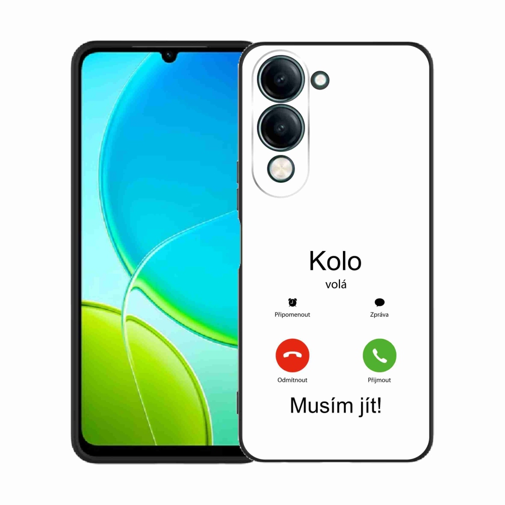 Gelový kryt mmCase na Vivo Y29s 5G - kolo volá bílé pozadí
