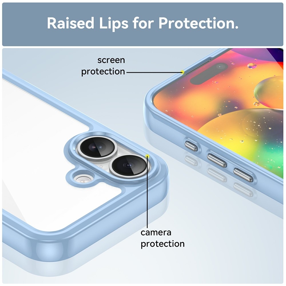 Gelový obal s pevnými zády na iPhone 17 - modrý