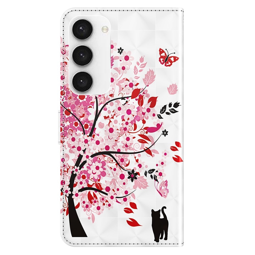 Print knížkové pouzdro na Samsung Galaxy S24 - rozkvetlý strom