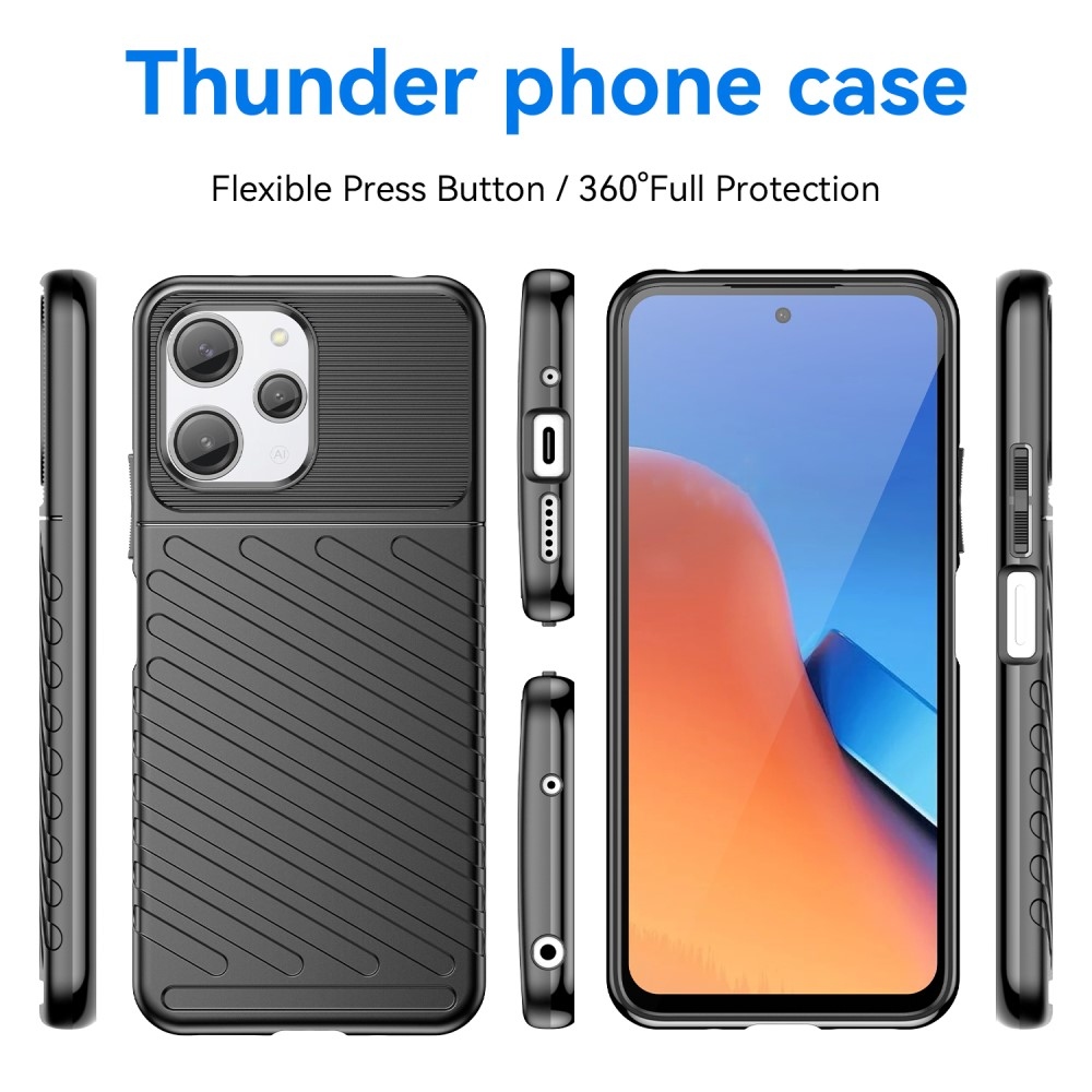 Thunder odolný gelový obal na Xiaomi Redmi 12 4G/5G - černý
