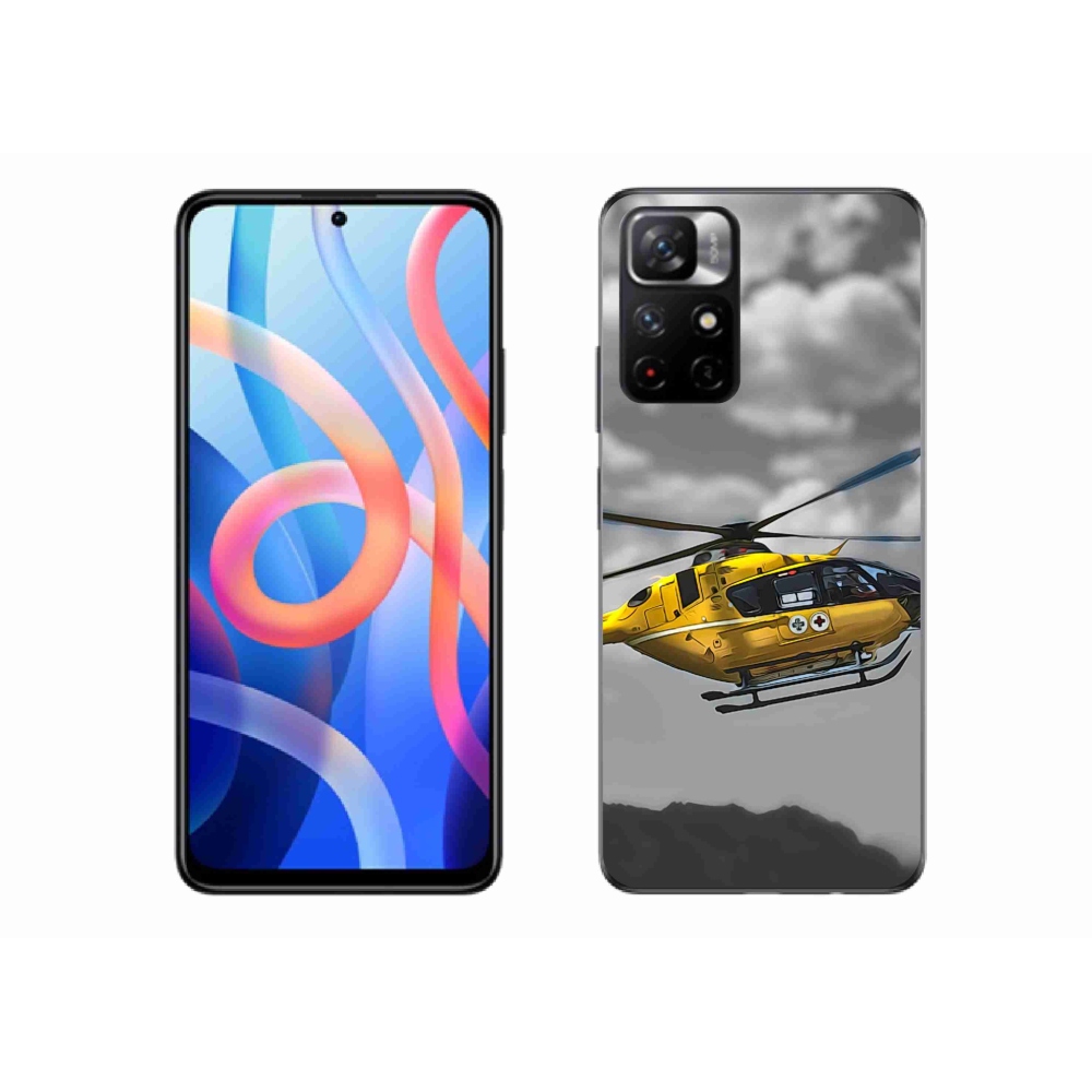 Gelový kryt mmCase na Xiaomi Redmi Note 11S 5G - žlutá helikoptéra
