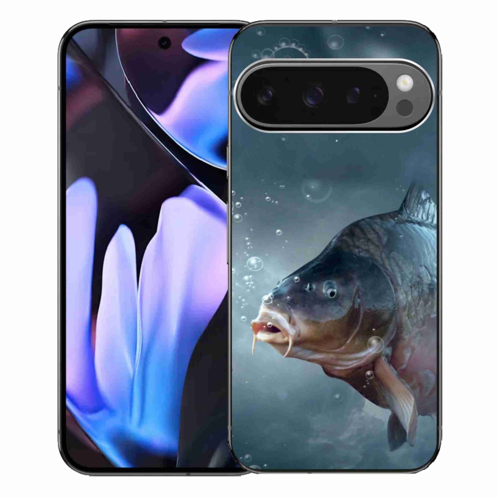 Gelový kryt mmCase na Google Pixel 9 Pro XL - kapr a bublinky