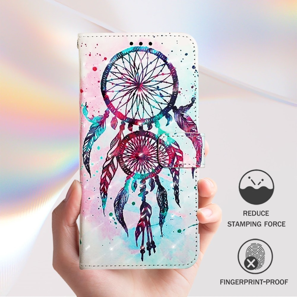 Patte knížkové pouzdro na Samsung Galaxy M55 5G - barevný lapač snů