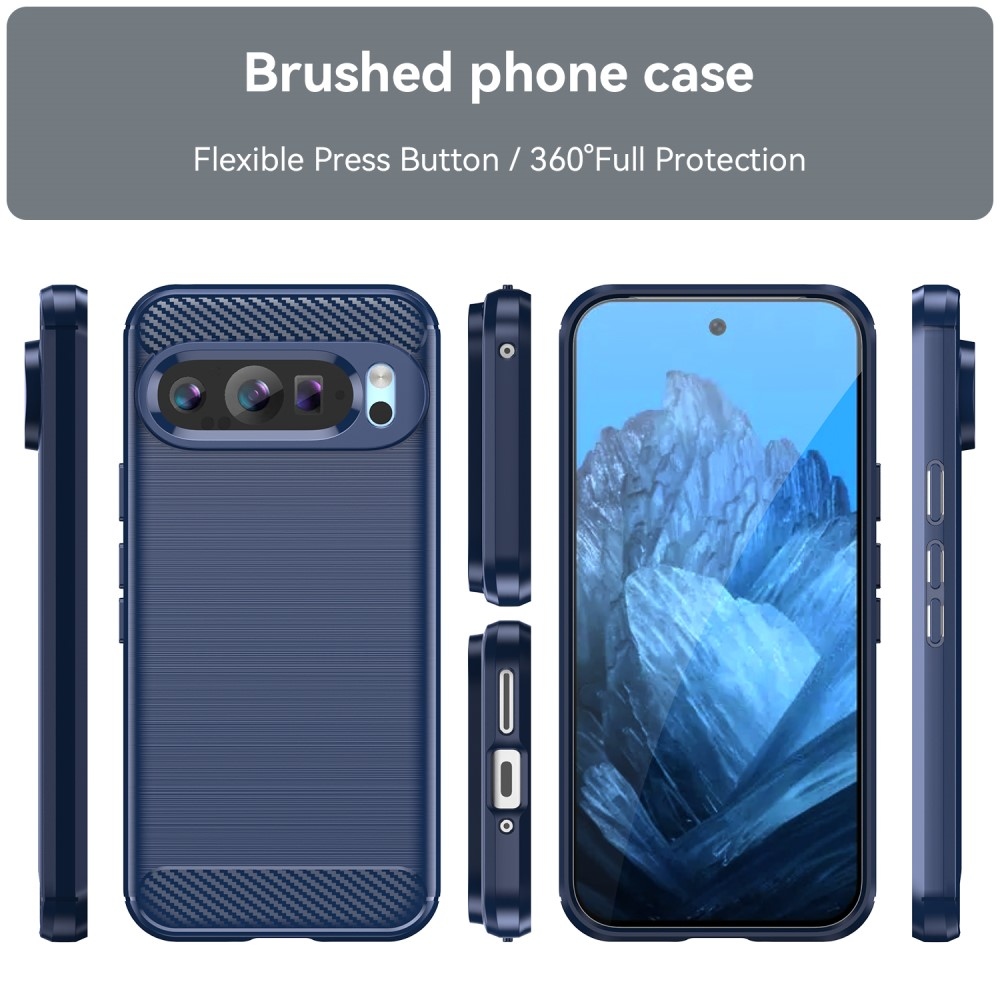 Carbon odolný gelový obal na Google Pixel 9/9 Pro - modrý