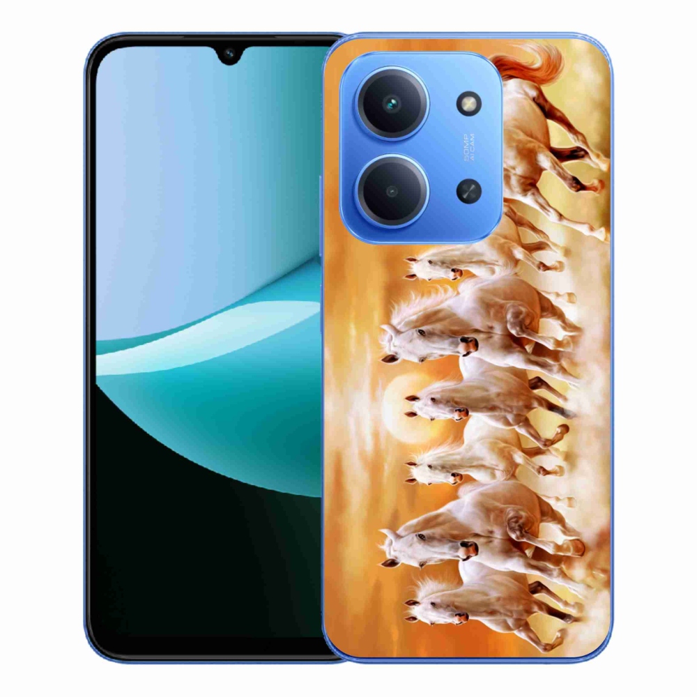 Gelový kryt mmCase na Xiaomi Redmi 15C 4G/5G (173mm) - koně 2