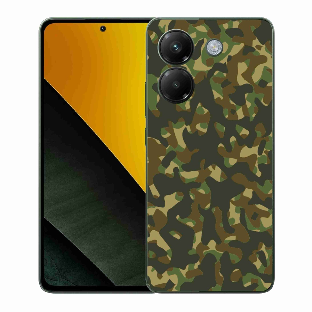 Gelový kryt mmCase na Xiaomi Poco M7 Pro 5G - maskáčový vzor 1