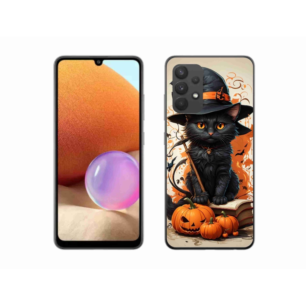 Gelový kryt mmCase na Samsung Galaxy A32 4G - kocour čaroděj