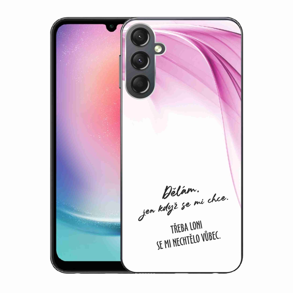 Gelový kryt mmCase na Samsung Galaxy A24 - vtipný text 12 bílé pozadí