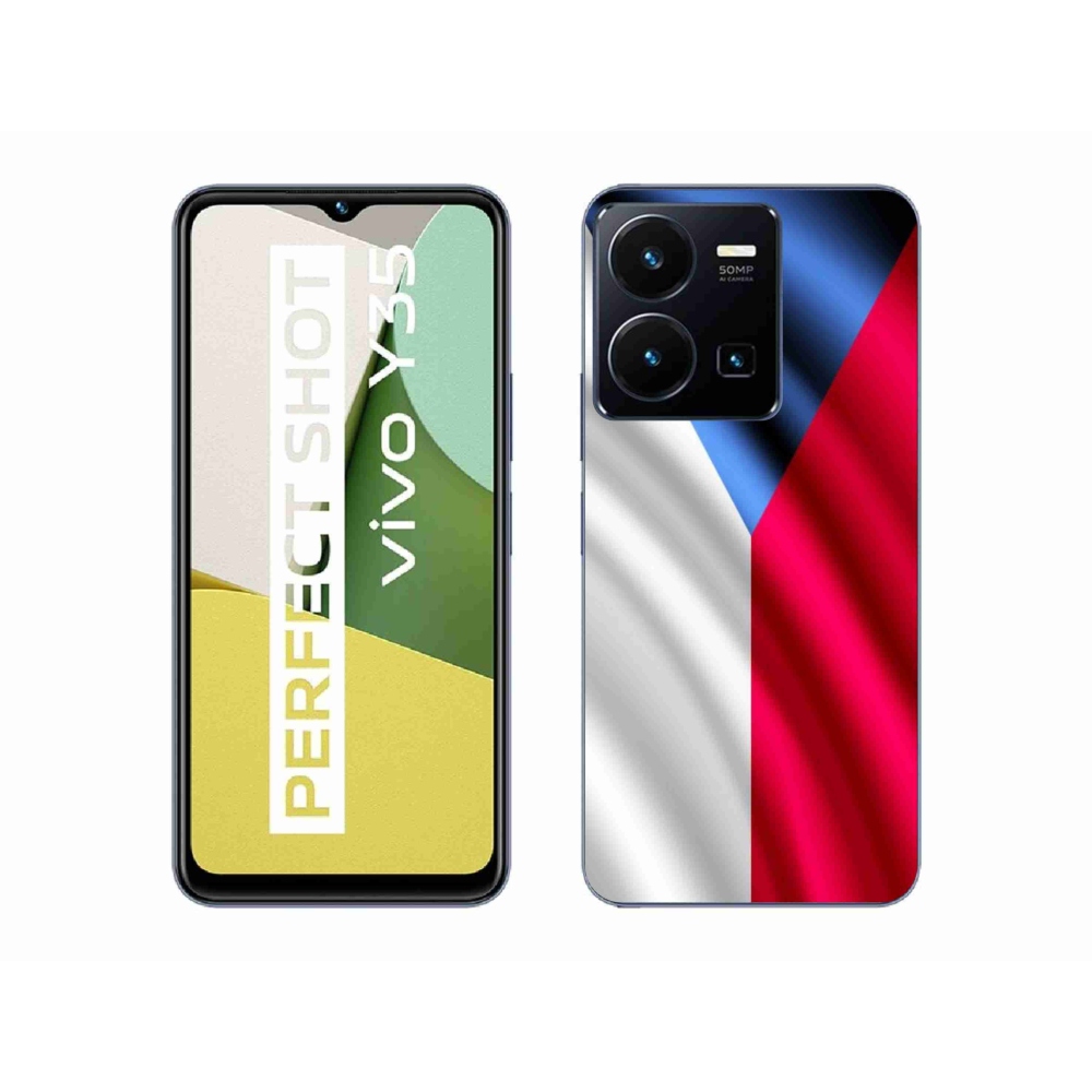 Gelový kryt mmCase na mobil Vivo Y35 - česká vlajka