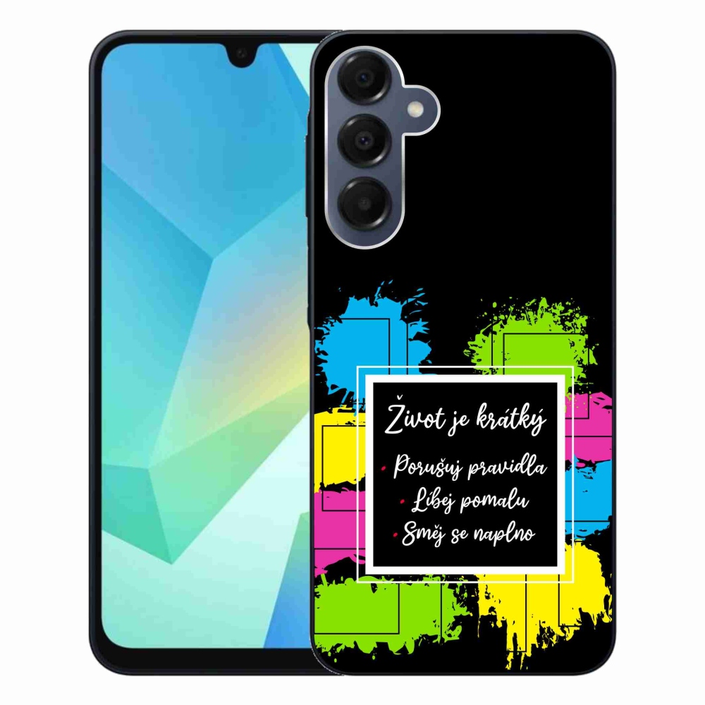 Gelový kryt mmCase na Samsung Galaxy A16 4G/5G - citát 5 černé pozadí