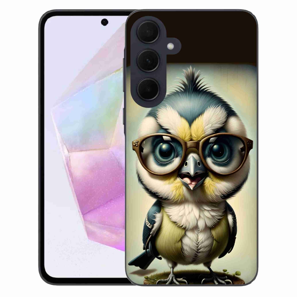 Gelový kryt mmCase na Samsung Galaxy A35 5G - mládě s brýlemi