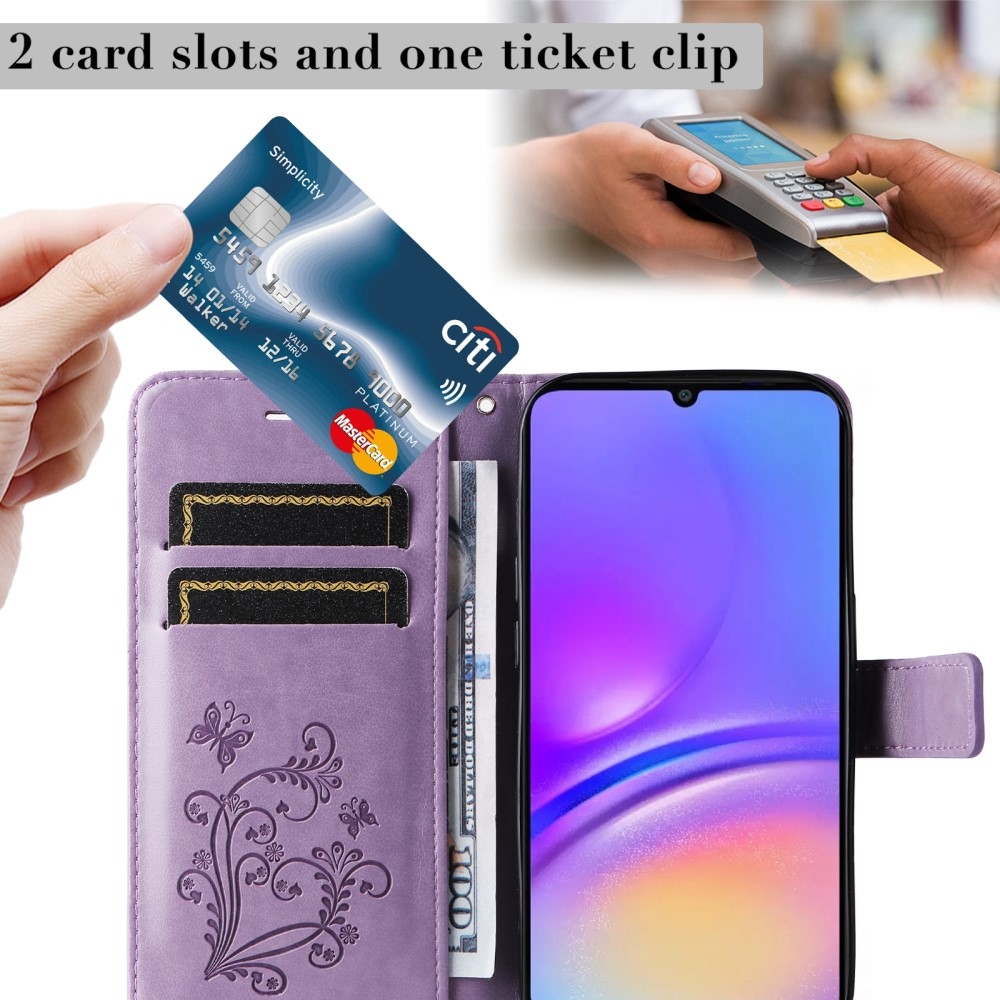Big Butterfly knížkové pouzdro na Samsung Galaxy A06 4G - fialové
