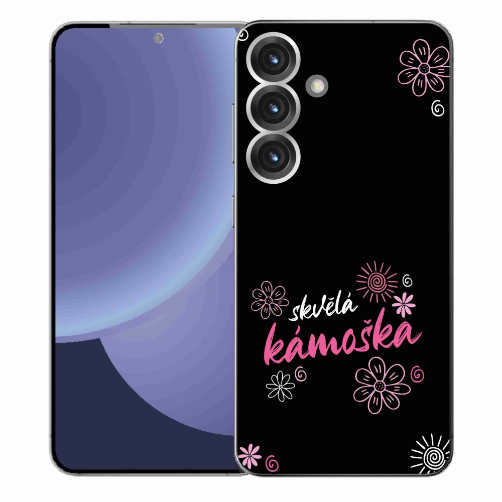 Gelový kryt mmCase na Samsung Galaxy S25+ - skvělá kámoška černé pozadí