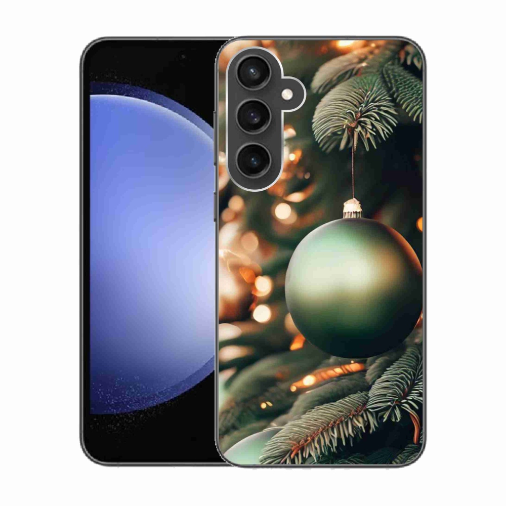 Gelový kryt mmCase na Samsung Galaxy S23 FE - vánoční ozdoby 1