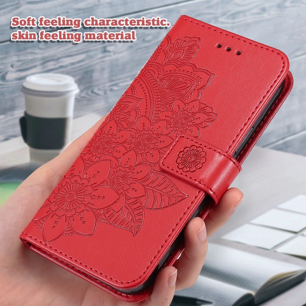 Mandala knížkové pouzdro na Vivo V50 Lite 4G/5G - červené