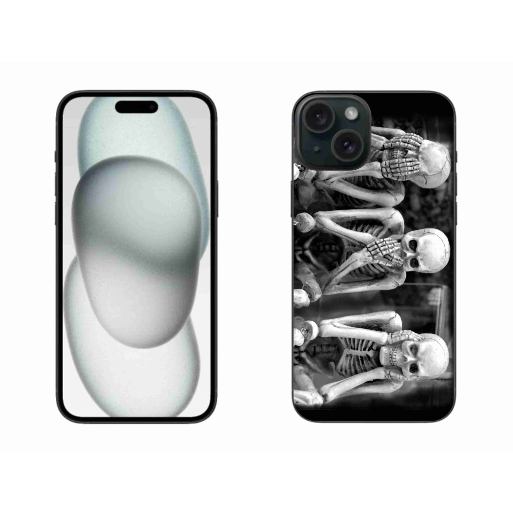 Gelový kryt mmCase na iPhone 15 Plus - kostlivci