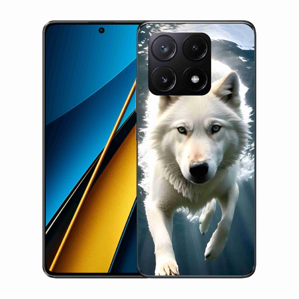 Gelový kryt mmCase na Xiaomi Poco X6 Pro 5G - bílý vlk