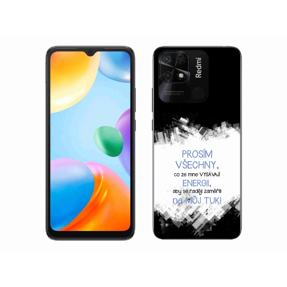 Gelový kryt mmCase na Xiaomi Redmi 10C - vtipný text 1 modrý