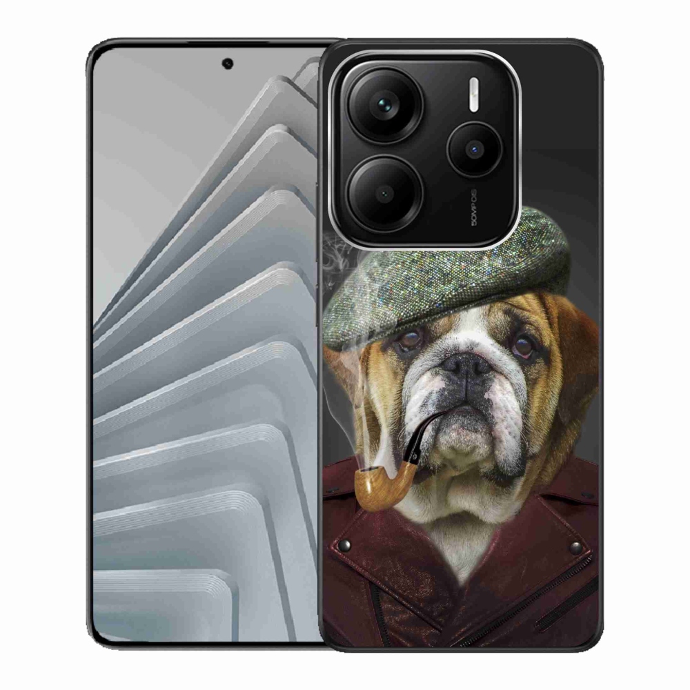 Gelový kryt mmCase na Xiaomi Redmi Note 14 5G - pes s fajfkou