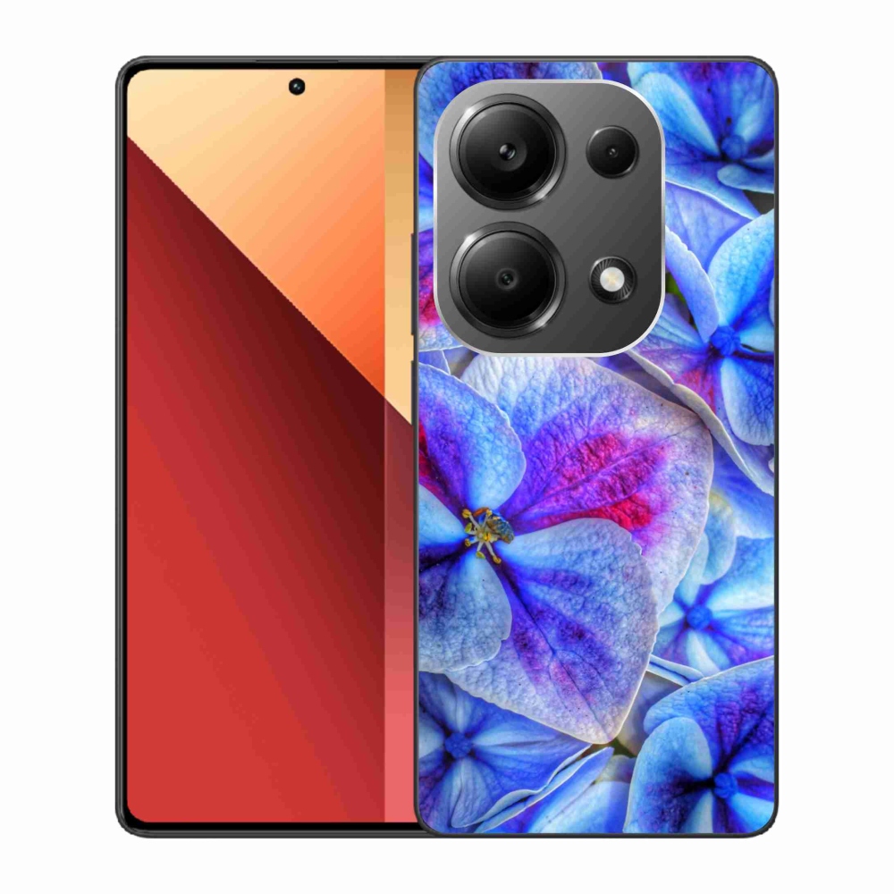 Gelový kryt mmCase na Xiaomi Redmi Note 13 Pro 4G/Poco M6 Pro - modré květy 1