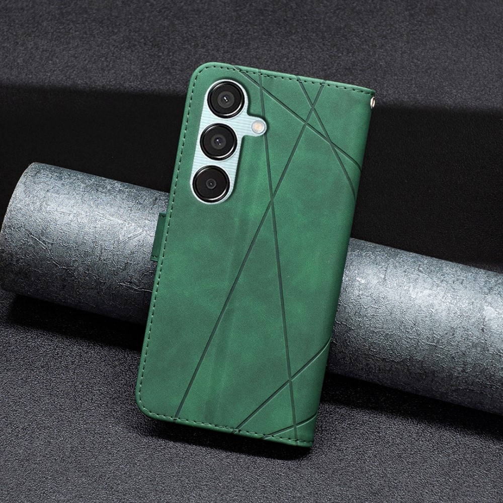 BINFEN knížkové pouzdro na Samsung Galaxy M15 5G - zelené