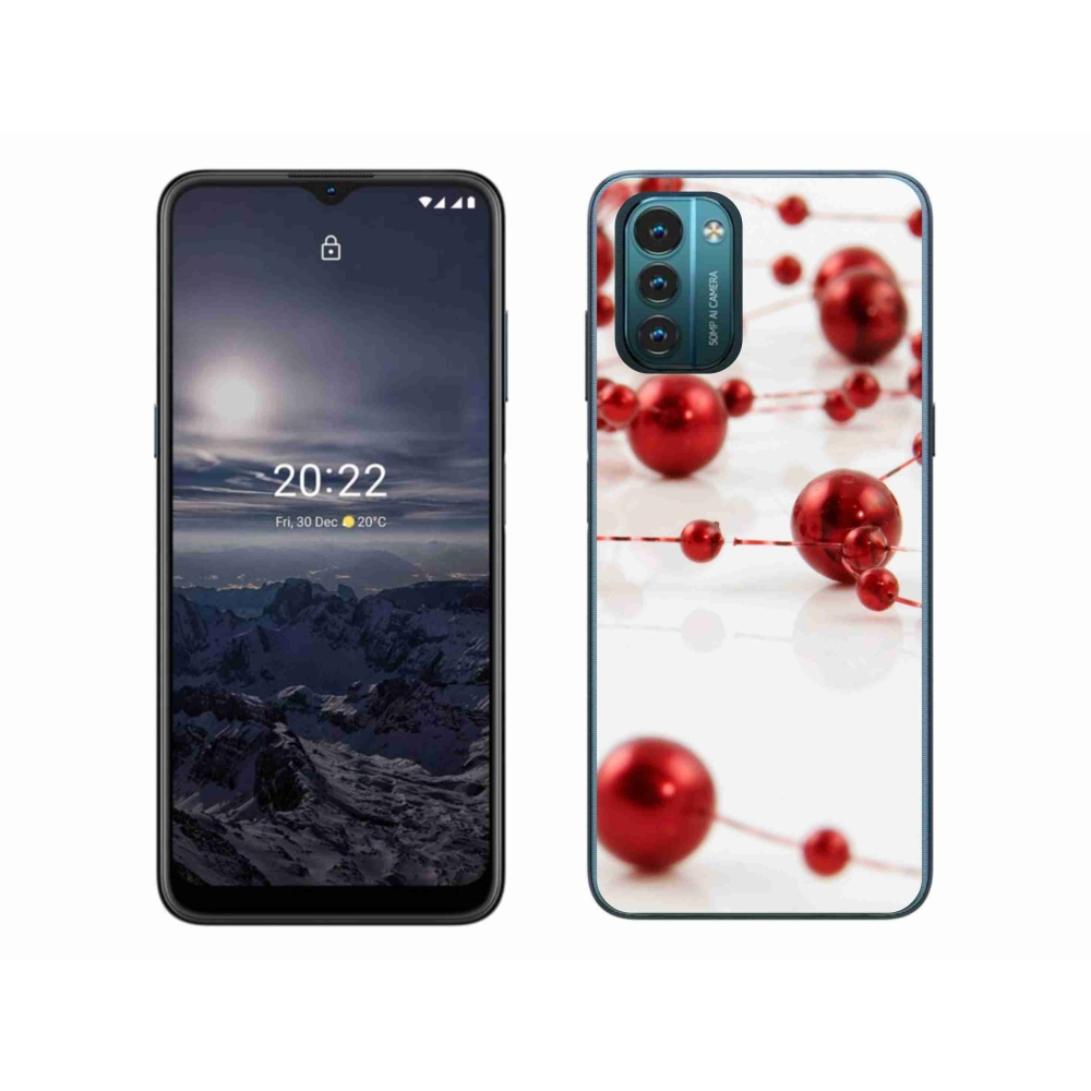 Gelový kryt mmCase na Nokia G11/G21 - vánoční řetěz