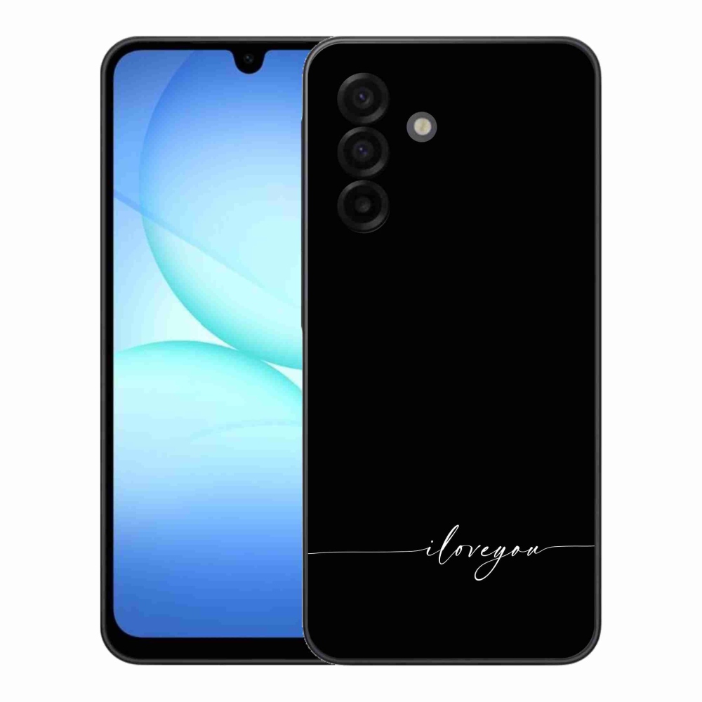 Gelový kryt mmCase na Samsung Galaxy A17 4G/5G - I love you černé pozadí