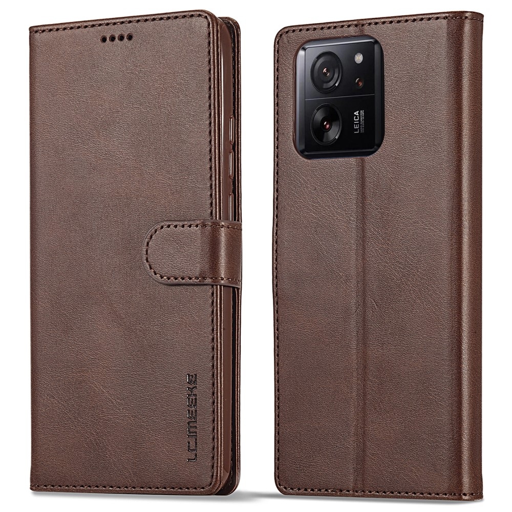 IMEEKE knížkové pouzdro na Xiaomi 13T/13T Pro - hnědé
