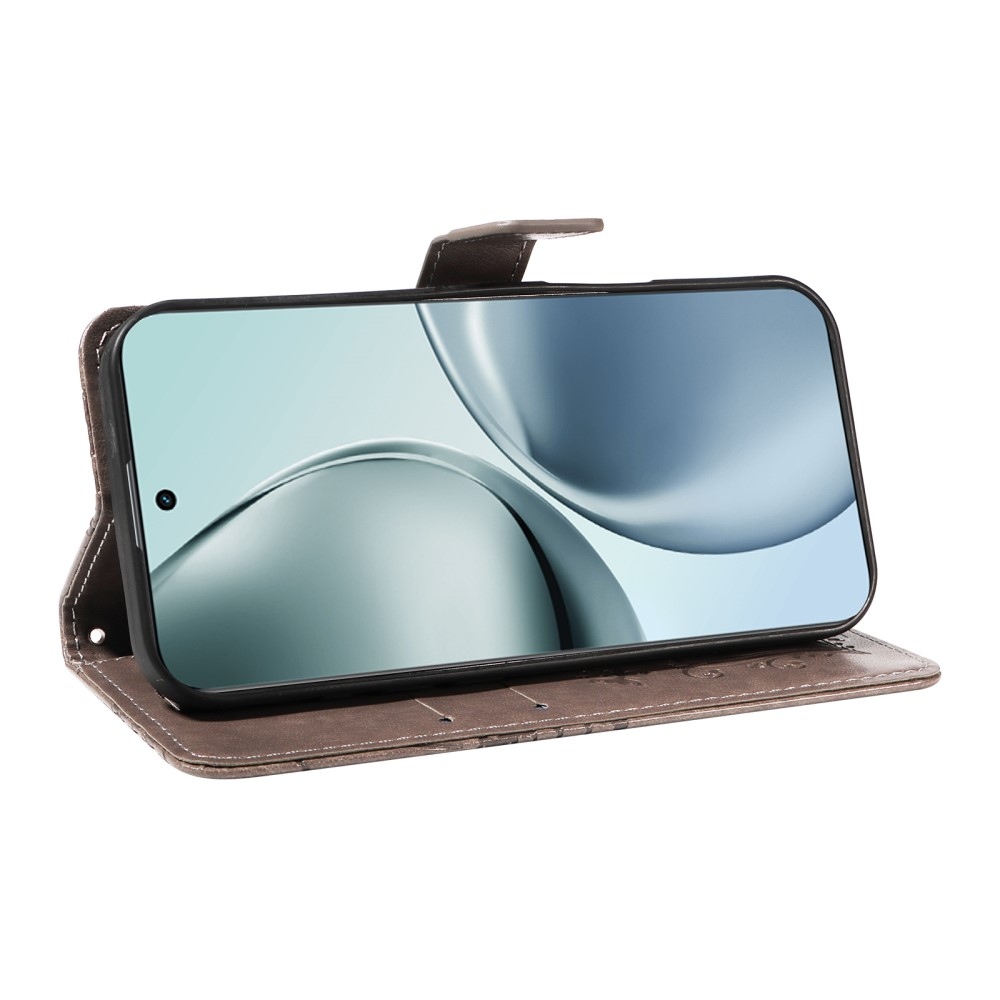 Big Butterfly knížkové pouzdro na Realme 14 Pro+ 5G - šedé