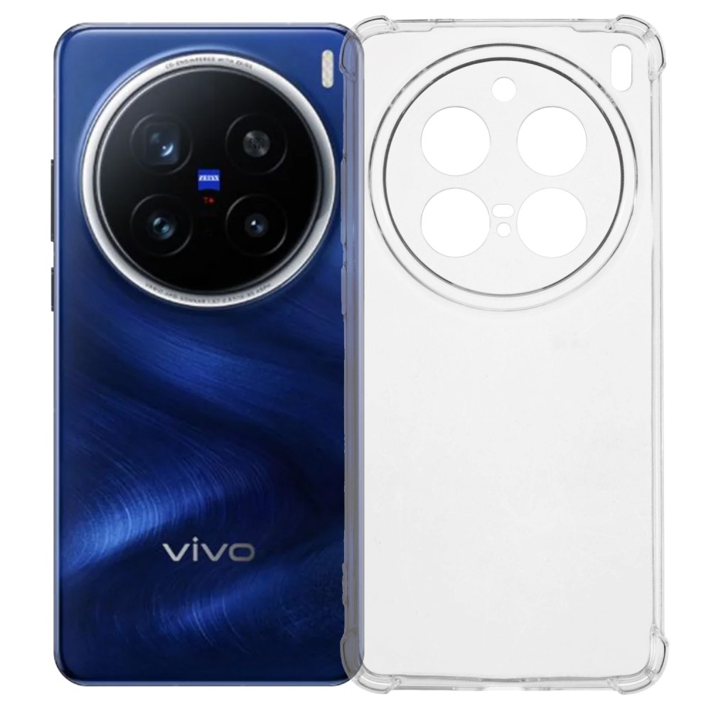 Průhledný gelový obal s vyztuženými rohy na Vivo X200 Pro 5G