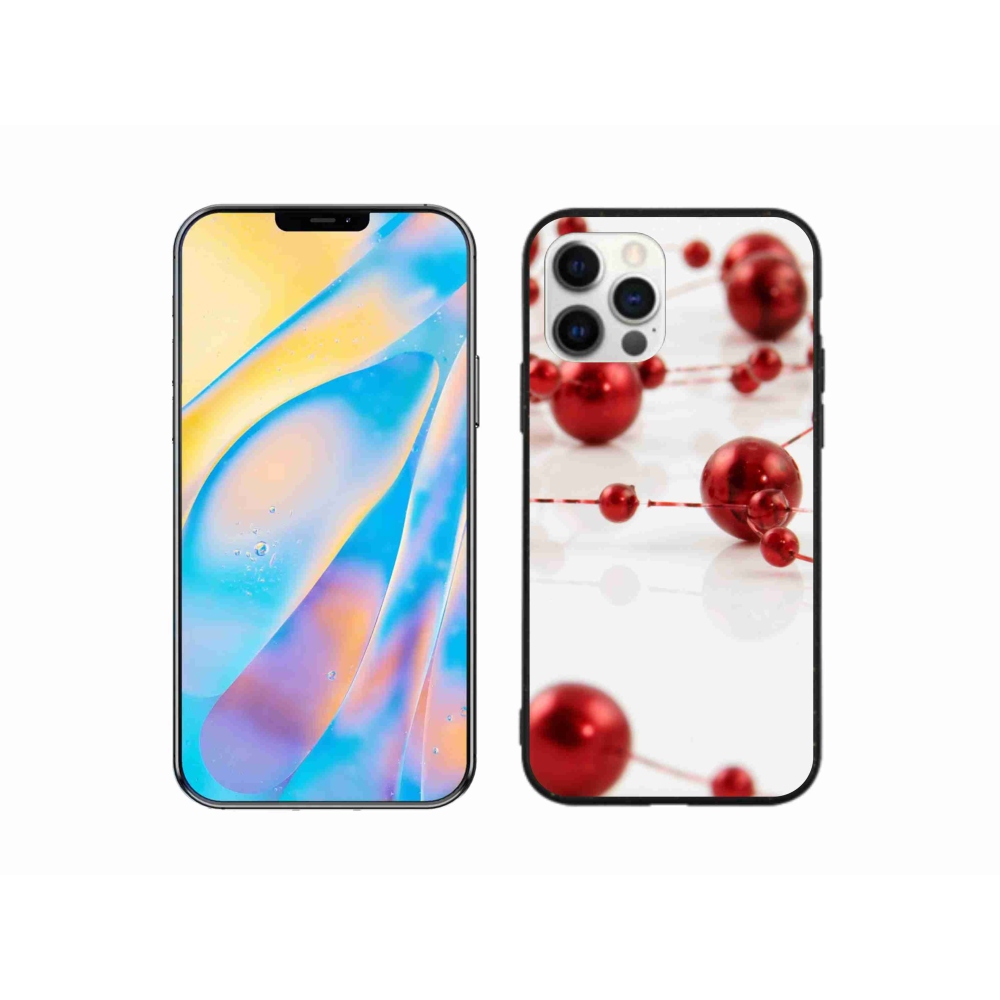 Gelový kryt mmCase na iPhone 12 Pro - vánoční řetěz