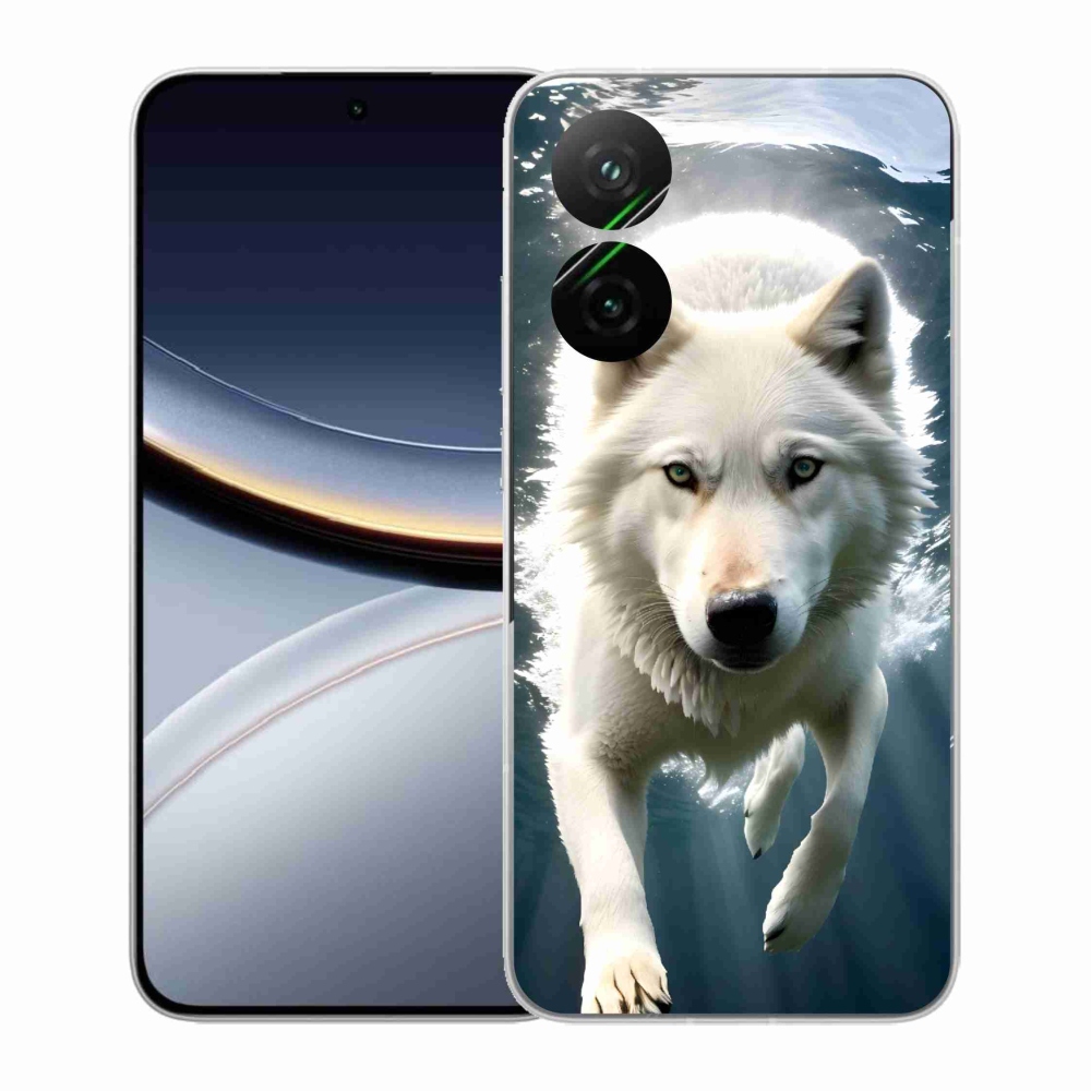 Gelový kryt mmCase na Xiaomi Poco F7 5G - bílý vlk